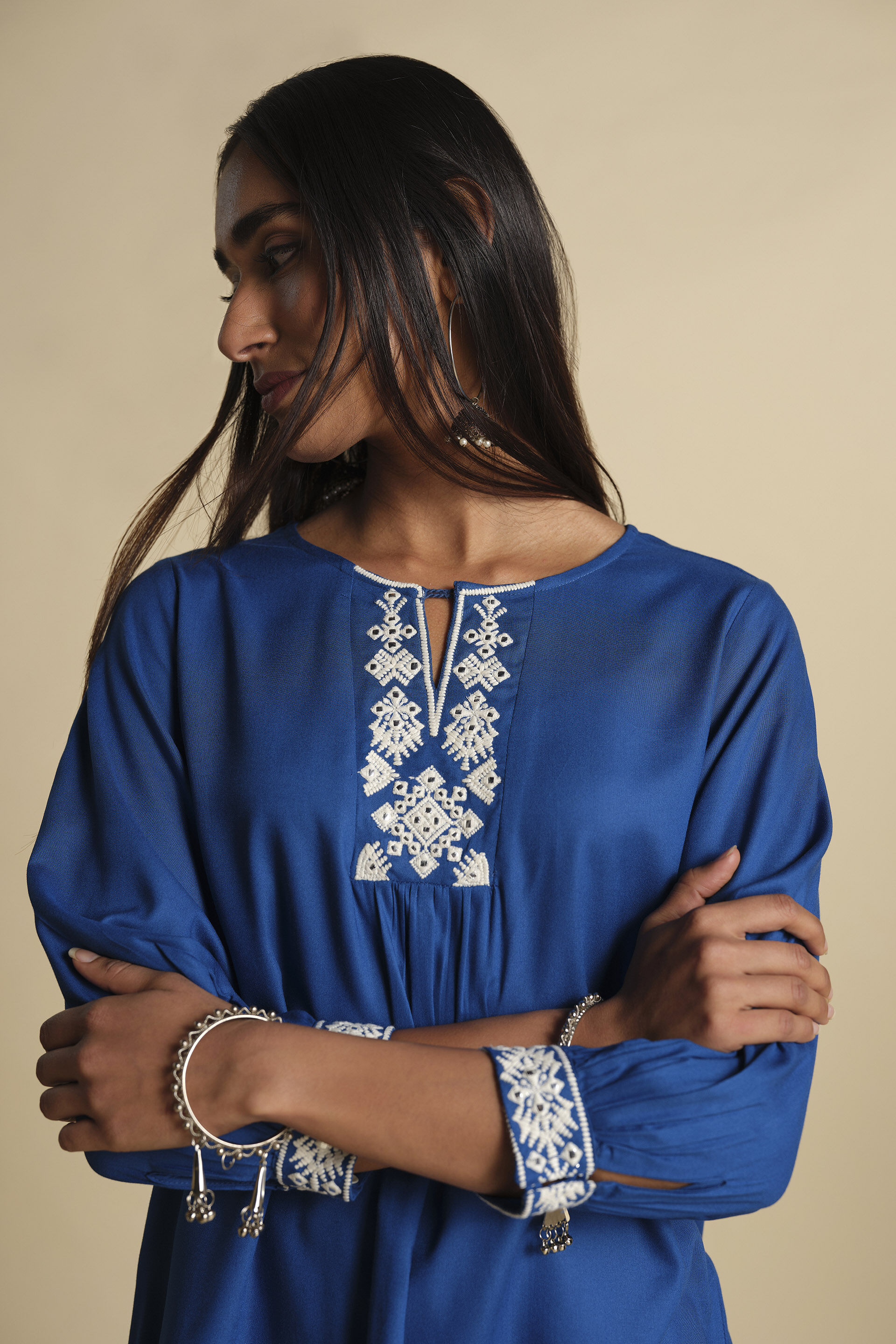 Neela Aasmaan Top, Blue, image 2